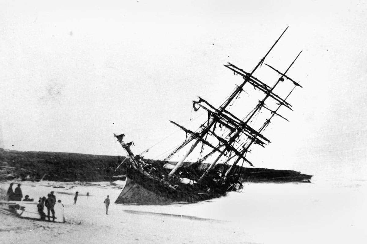 Circa 1899 Wreck of the Hereford